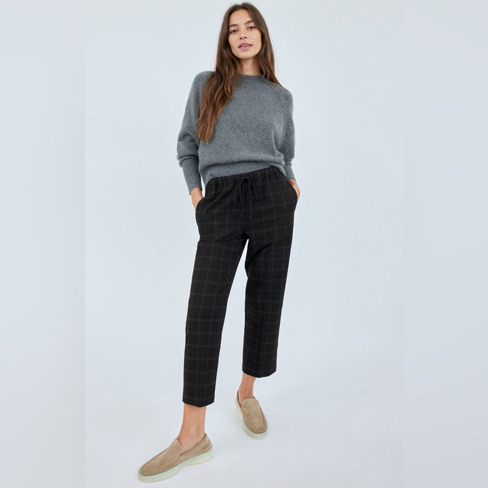 Aritzia Babaton Jimmy Pant Size Large *brown houndstooth*
